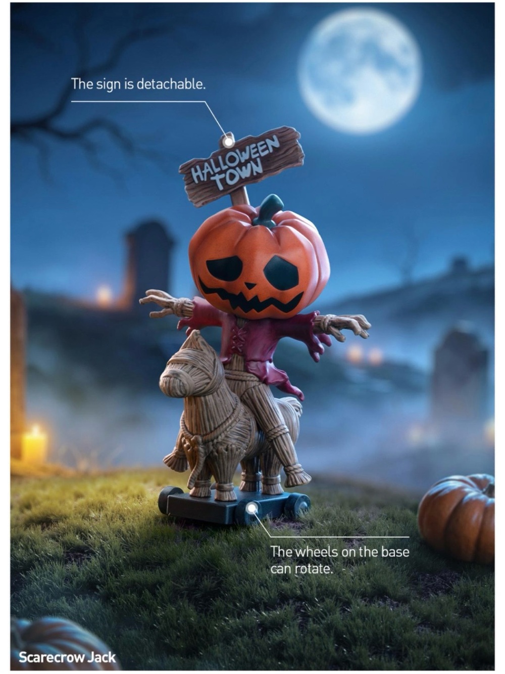 POP MART Disney Nightmare Before Christmas Tim Burton Scarecrow Jack